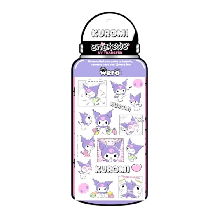 Stickers Wero Kuromi UV Transfer Bottle Art.WE4166